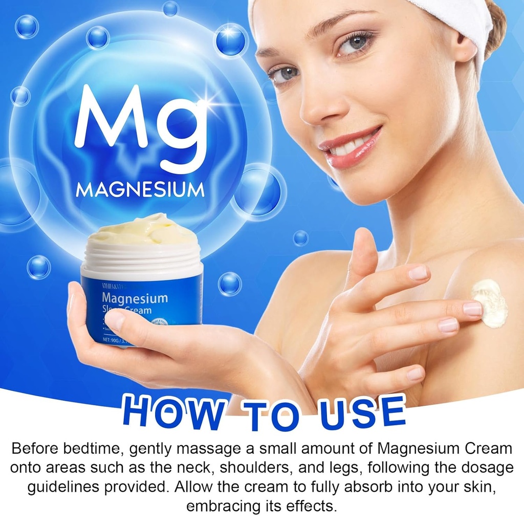 WHLH & WELL-BEING Magnesium Oil for Feet–Topical Magnesium Chloride Cream 1PCS 6