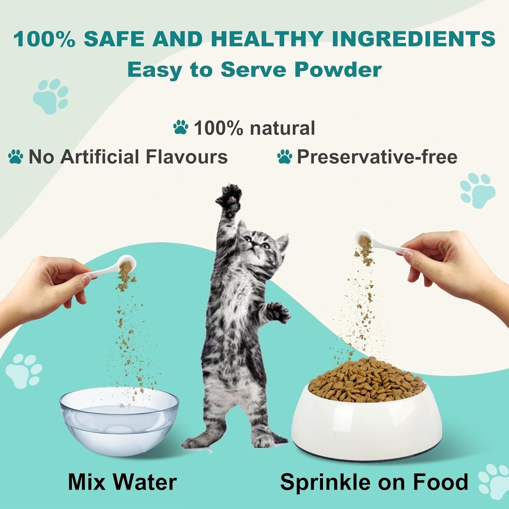 L-Lysine Powder for Cats, Immune Support for Cats, Supports Immune and Eye Health Supplement, Lysine Aid with Reduces Eye Discharge, Alleviates Sneezing and Runny Nose 6