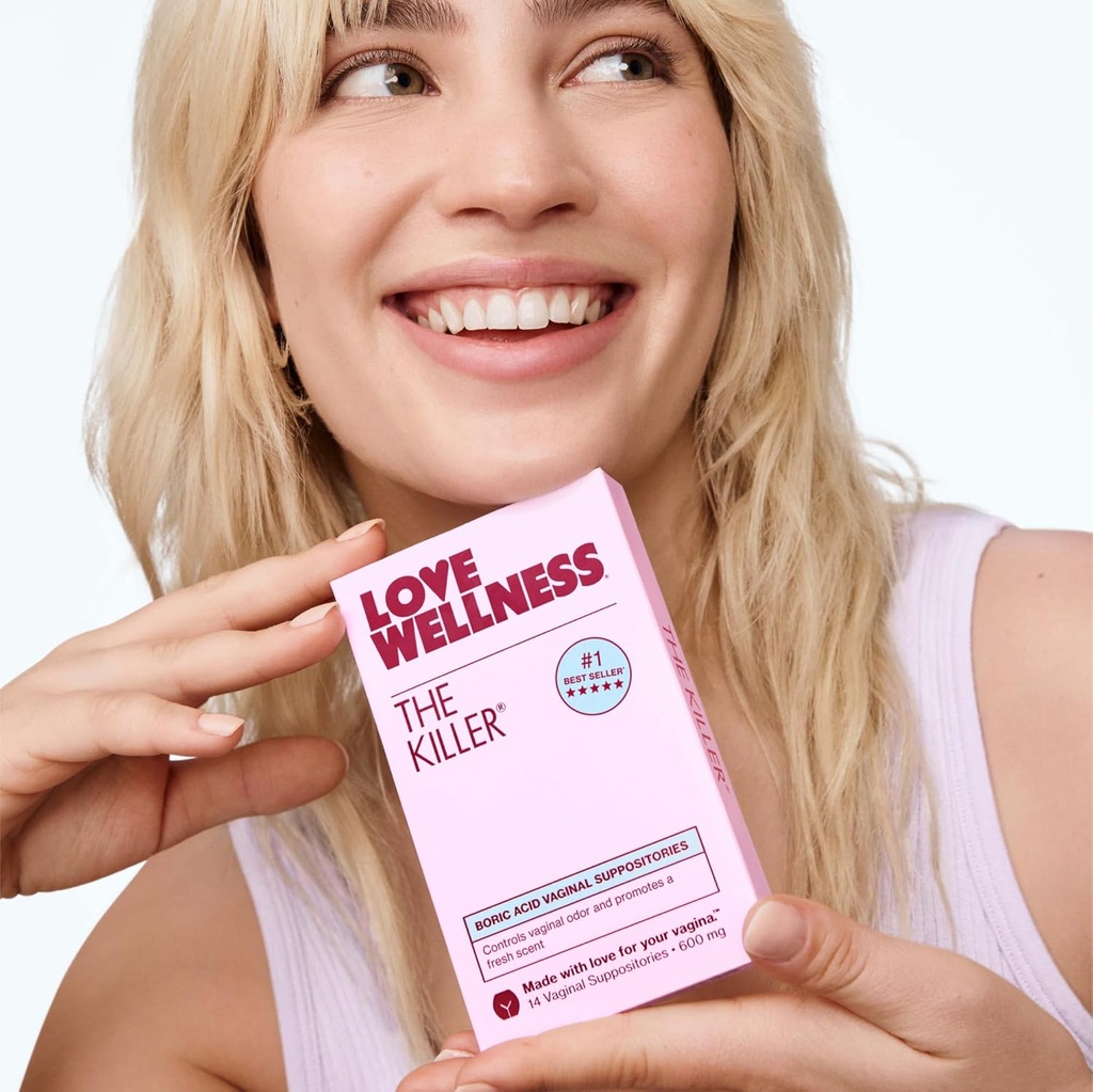 Love Wellness The Killer | Boric Acid Vaginal Suppositories | Balances pH & Supports Odor Control, a Healthy Vaginal Balance and Environment | Fast-Acting & Fragrance-Free | Gentle & Effective | 14 Ct 5