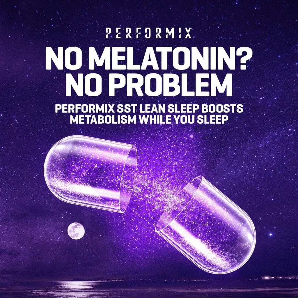 PERFORMIX - SST Support Lean Sleep - Herbal Sleep Aid Supplement - Gentle Nighttime Support - Calming Formula - 60 Veggie Capsules for Adults 4