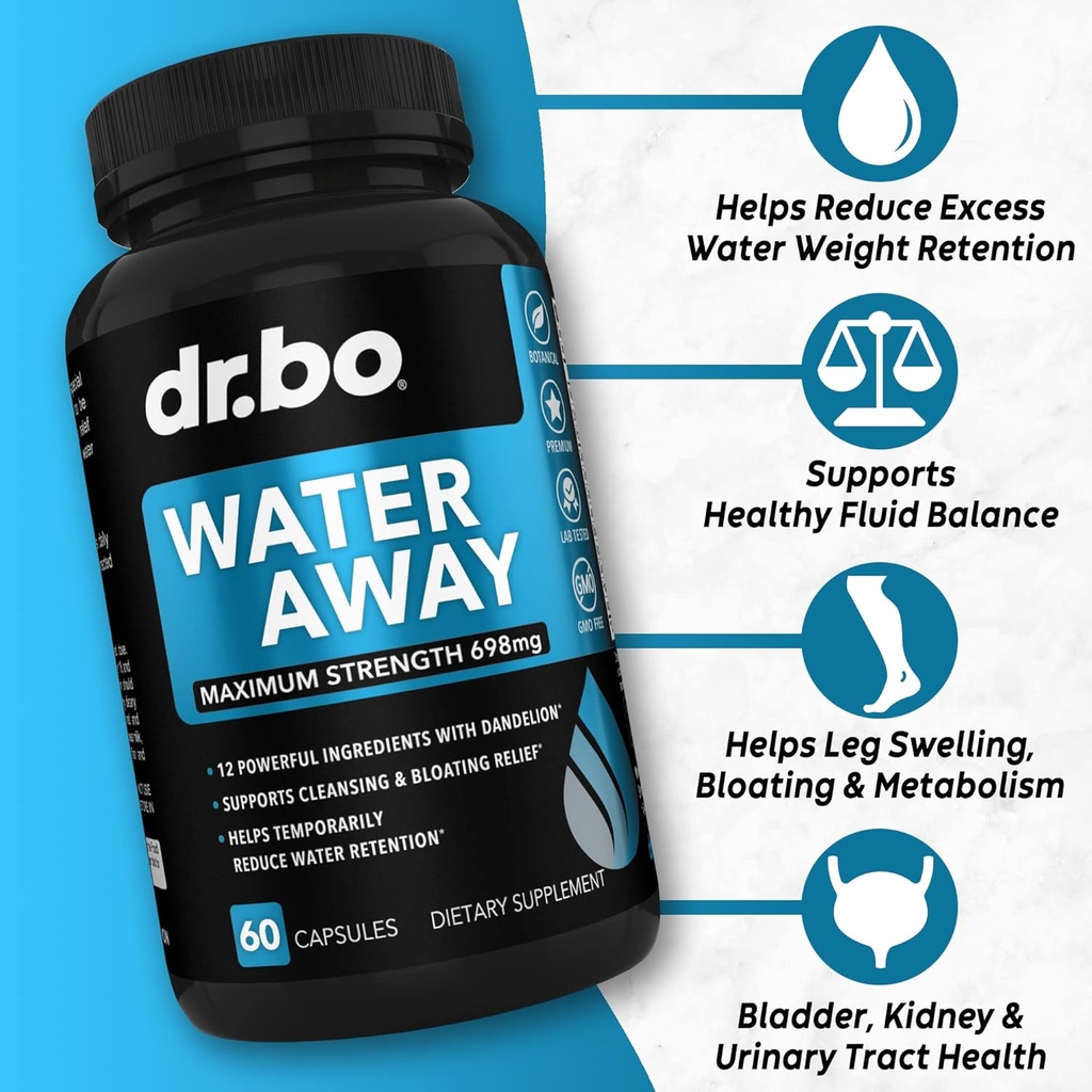 Lymphatic Drainage Supplements Pills & Water Away - Lymphatic Support Total Herbal Cleanse Products & Natural Water Pills Diuretics - Lymph Node Detox Cleanse System Drainage for Immune Support 4