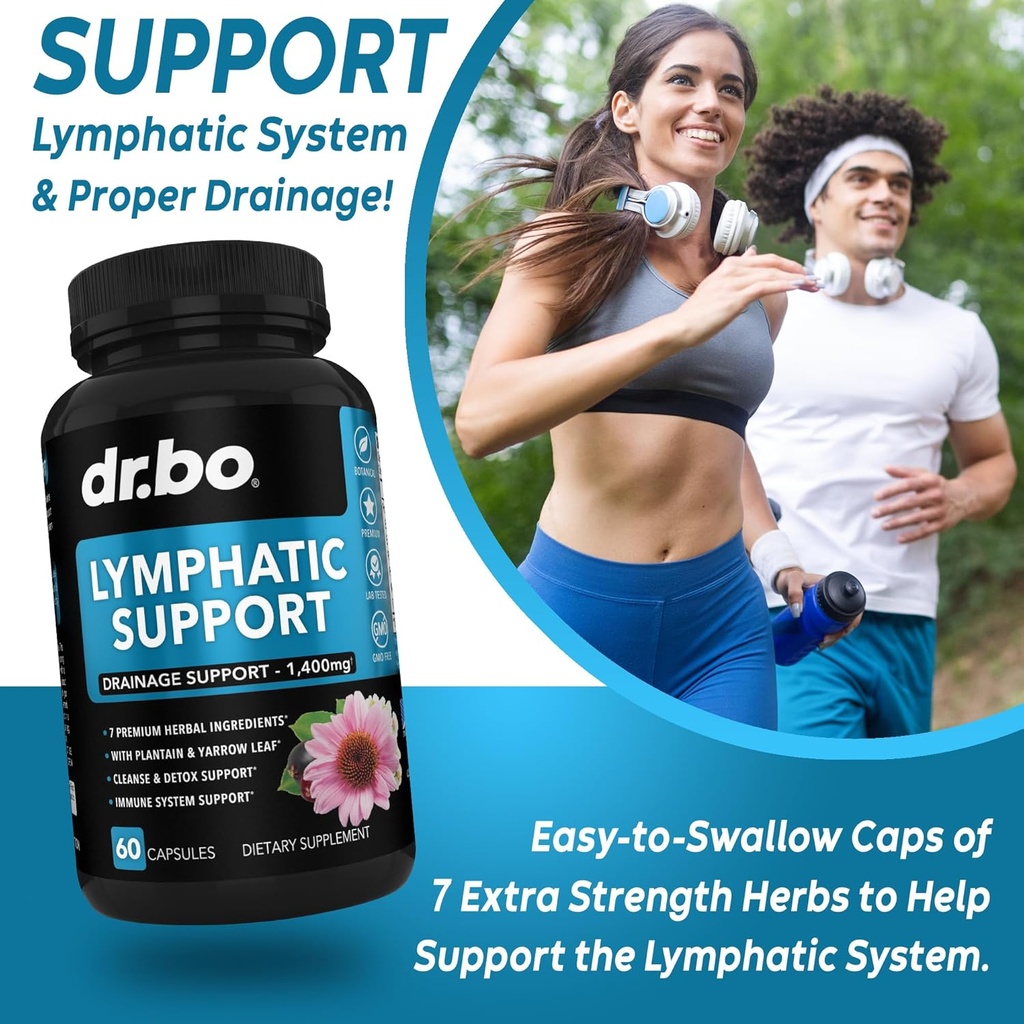 Lymphatic Drainage Supplements Pills & Water Away - Lymphatic Support Total Herbal Cleanse Products & Natural Water Pills Diuretics - Lymph Node Detox Cleanse System Drainage for Immune Support 5