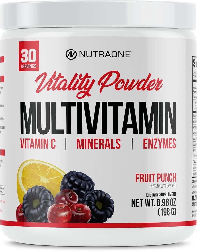 NutraOne Vitality Vitamin Powder Powdered Vitamin and Mineral Supplement (Fruit Punch - 30 Servings) 2