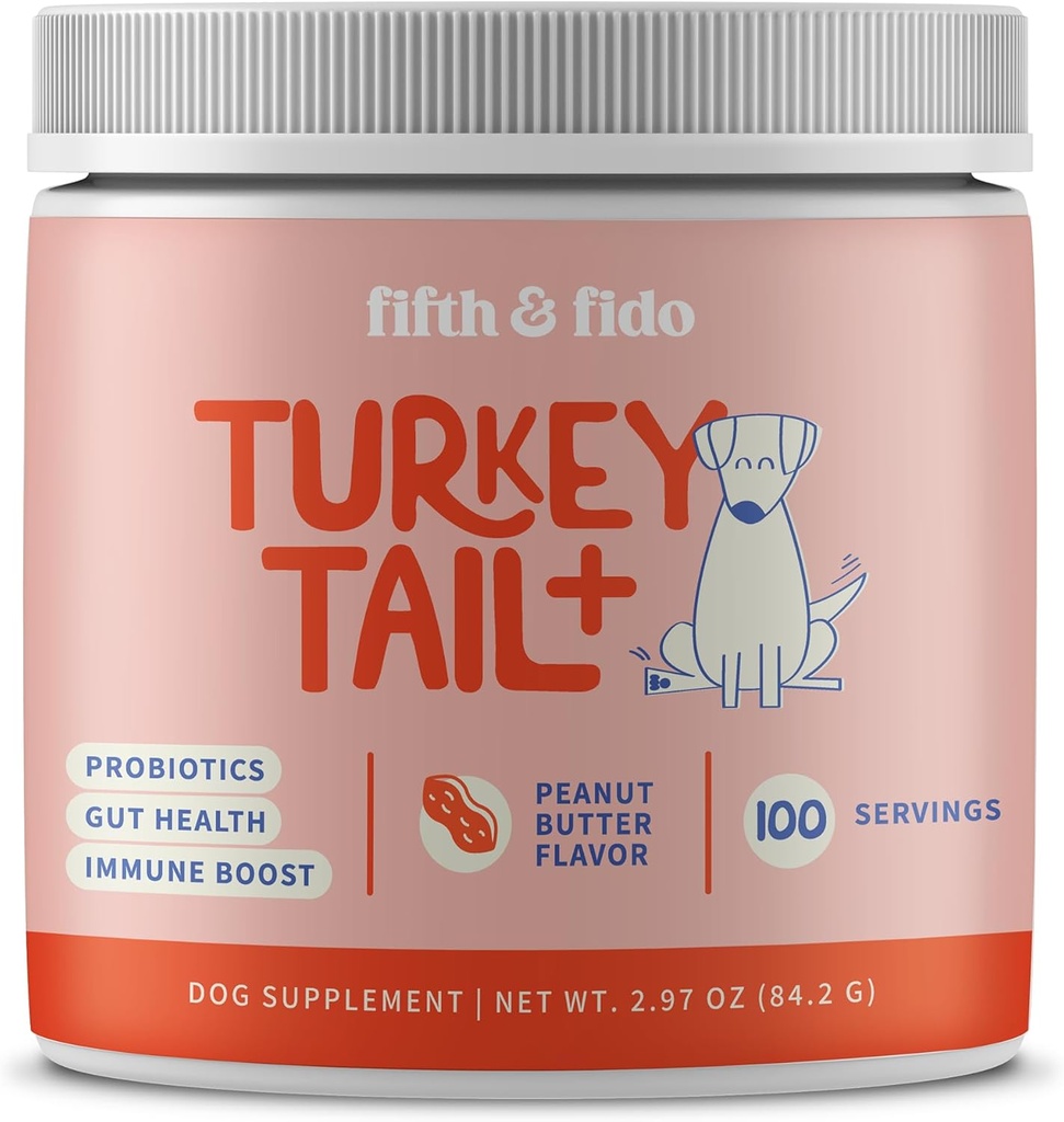 Turkey Tail Mushroom + Probiotics for Dogs – Lump & Lipoma Support, Gut & Immune Health, Energy & Vitality – Reishi + Turkey Tail Powder, 100 Servings 2