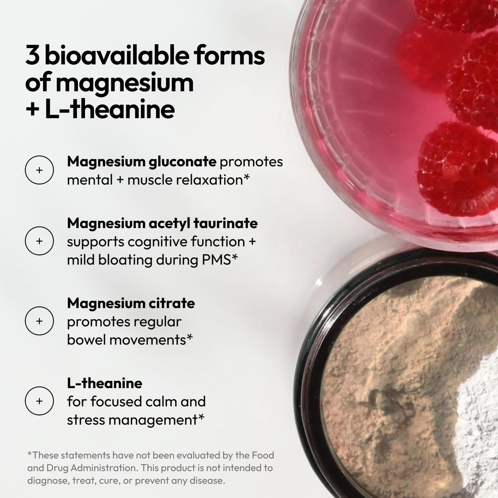 Moon Juice - Magnesi-Om, Berry & Blue Lemon - Sticks (14 Servings) - Support Brain Health, Rest - Magnesium Powder - L-Theanine - Regularity - 100% Traceable - Vegan, Non GMO - 0.14oz 4