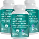 32-in-1 Liver Cleanse Detox and Repair with Milk Thistle, Silymarin, Artichoke Extract, Beetroot Powder - Gallbladder Supplement with Active Liver Health Formula - 1426mg (90ct, Pack of 3) 2