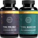 Primal Harvest Total Male+ & Magnesium Supplement Optimize Men’s Health with Targeted Nutrients for Vitality & Recovery 2 Pack Bundle 2
