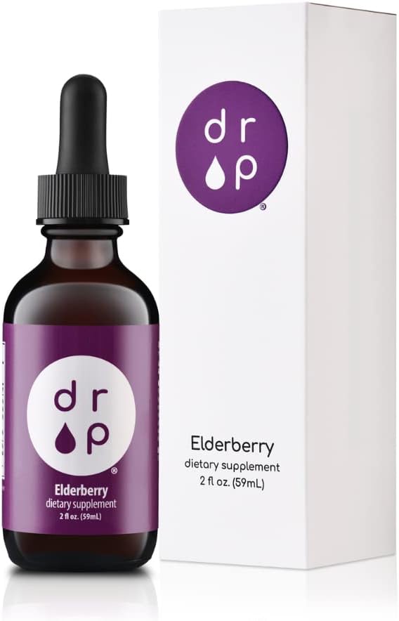 Drop Supplements Organic Trace Mineral Drops, Elderberry Drops and Vitamin D3+K2 Drops Bundle 4