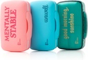 Cute, Large Pill Organizer – Big Silicone Travel Case for Vitamins & Supplements in Blue/Unwell 3