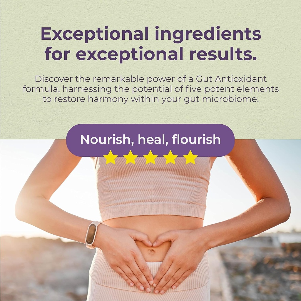 Gut Health Flavonoids Supplements - Gut Cleanse & Restore Good Digestion - Antioxidant Supplement with Berberine, Ginger, Quercetin - Gut Restore Formula to Balance and Support Digestion - 1 Bottle 3