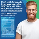 Next Gen Multi for Him Advanced Men’s Multivitamin Supplement – 26-in-1 Multiblend for Beard & Hair Growth, Men’s Reproductive Health, Metabolism, Heart, Skin, Prostate Support, More – 60 Veg Capsules 4