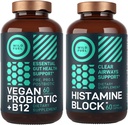 WILD FUEL Histamine Block Supplements and Vegan Probiotic Plus B12 Allergy Support and Digestive Health Bundle 2