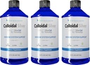 Colloidal Silver Liquid - 12 PPM Premium Silver Solution, 60 MCG Per Serving, All Natural, Vegan Immune System Support, Ionic Silver Water Daily Mineral Supplement (3-16 Fl oz Bottles) 2