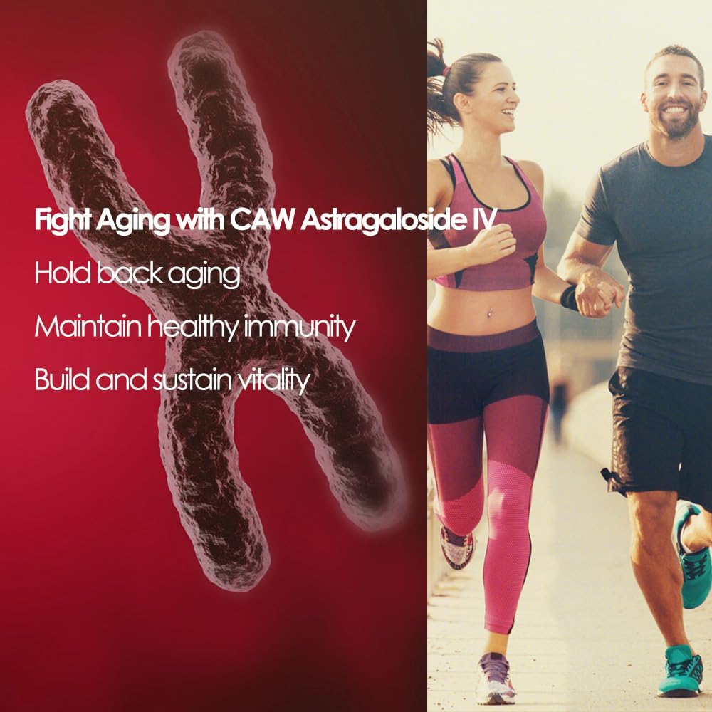 CAW Astragaloside IV Immune Support | Max Absorption Anti-Aging Supplement | 50mg 30 Enteric-Coated Vegetarian Capsules 5