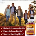 NEW AGE Vitamin D3 5000 IU 125mcg Gummies - Support Immune Support, Strong Bone Health - Non-GMO, Gluten-Free, Dairy-Free, No Gelatin (60 Gummies (Pack of 1)) 5