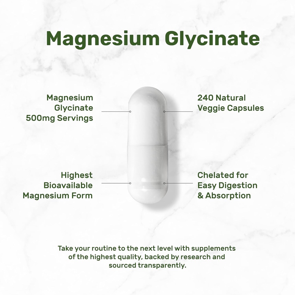 Deal Supplement Magnesium Glycinate 500mg Veggie Capsules & Berberine Supplement with Yohimbine Bundle – Easily Absorbed Chelated Mineral – High Absorption Hydrochloride HCl Forms 5
