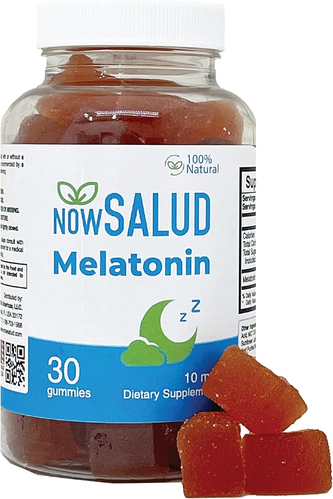 Melatonin 10 mg Gummy Supplement, Orange Flavored, Extra Strength, Sleep Supplements, 100% Natural, 30 Count. 2