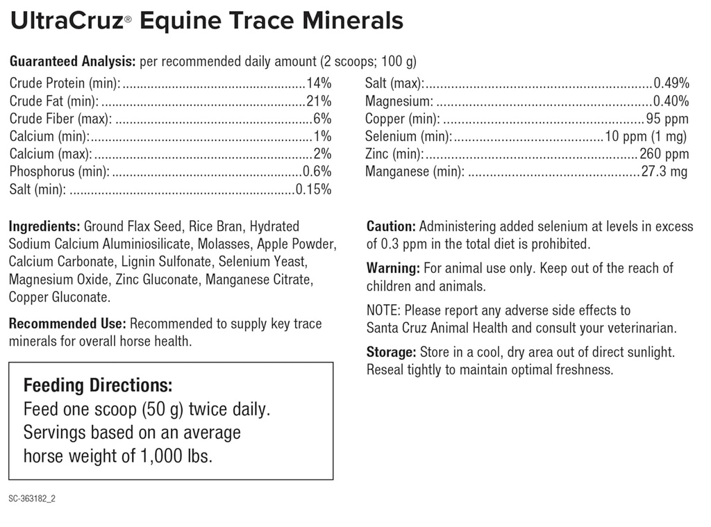 UltraCruz® Equine Trace Minerals, 10 lb, 45 Day Supply 4