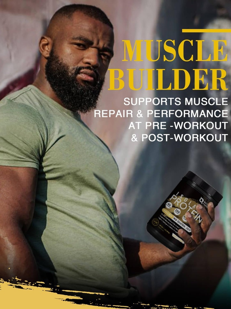 NATURE TARGET Whey Isolate Protein Powder, Unflavored, 25g Protein, Low Carb Protein Powder, Sugar-Free, for Men & Women, 5.5g BCAAs, Rich in Fibers & Minerals, 1.1 Pound (500g) 4