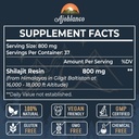Ajoblanco 800 Mg Himalayan Shilajit Resin, Shilajit Pure Himalayan Organic, Shilajit Supplement with Purity, High Dosage & Potency for Energy, Strength & Immunity, Men & Women, 30 Grams 3