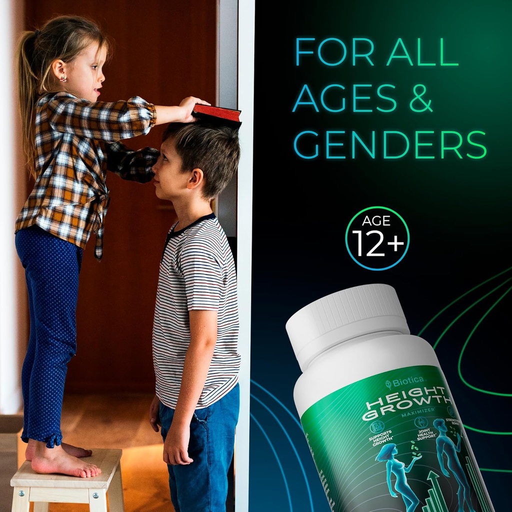 Height Growth Pills - Natural Hеight Growth Maximizer - Bone Up Calcium Supplement - Growth Factor Support, and Stature Development - Advanced Formula of Grow Pills 4