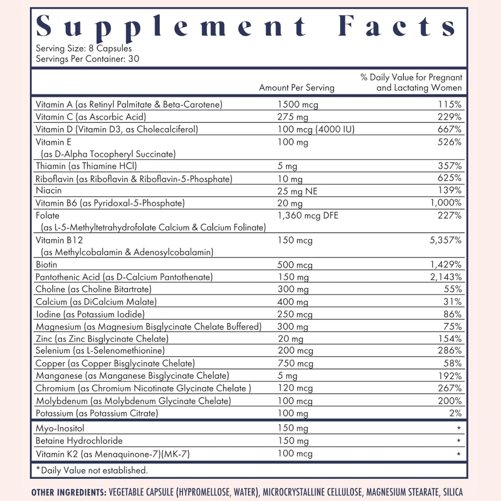 FullWell Prenatal Vitamins Lemon | choline, folate, vitamin D for fetal growth, brain development | 26 Vital Nutrients | Dietitian-formulated, OBGYN recommended, non-GMO, 3rd Party tested, 60 Servings 3