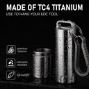 TISUR Titanium Small Pill Holder Keychain, Portable Pill Case Waterproof Pocket Pill Box Container Carrier to Hold Pills, Vitamins, Fish Oil, Supplements 6