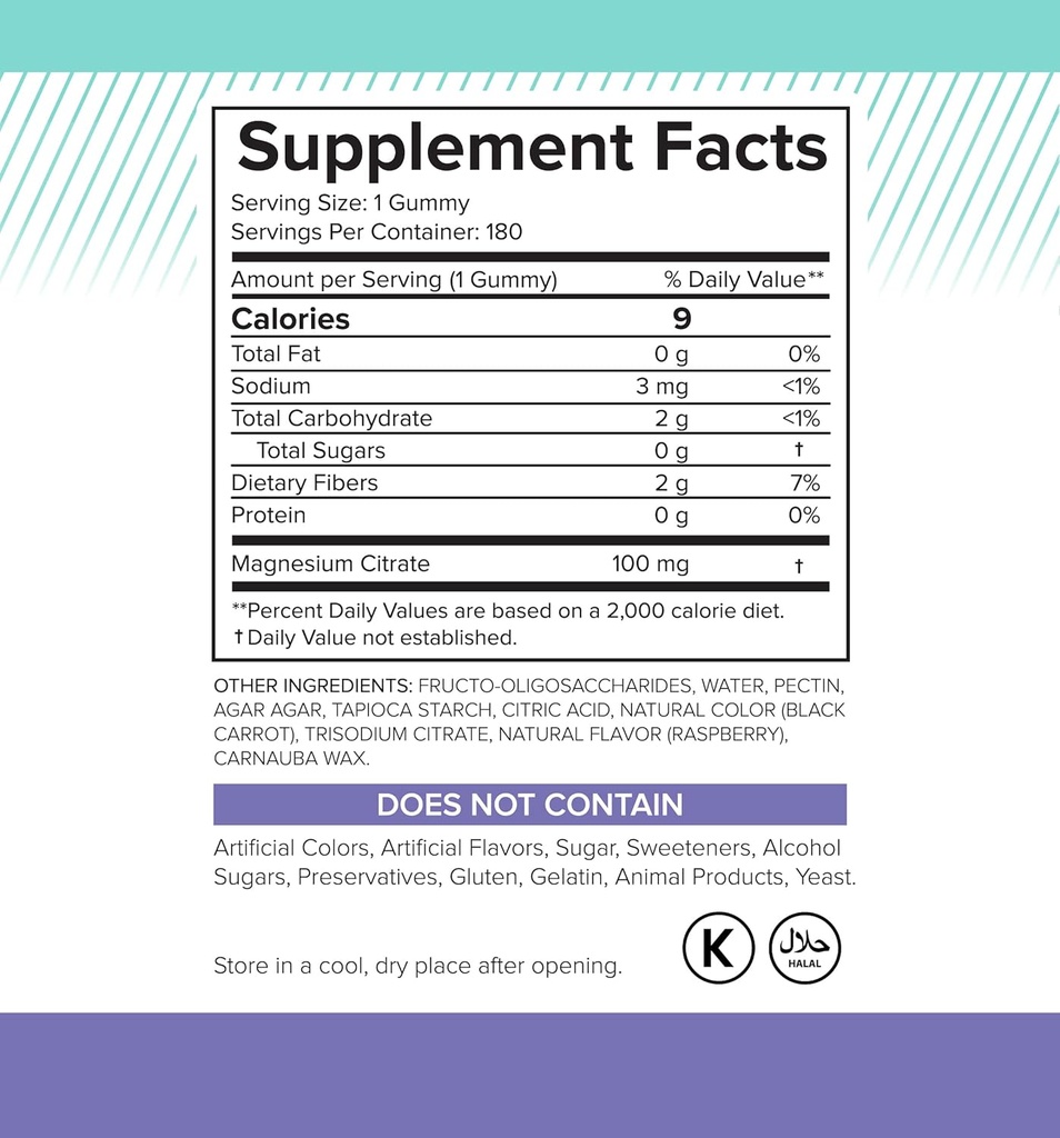 Sugar-Free Magnesium Gummies (180 Gummies) and Sugar-Free Vitamin D Gummies (180 Gummies) – Immune Support & Relaxation Value Bundle, Gelatin-Free, Gluten-Free, Vegan, All Natural, GMO-Free, Kosher 5