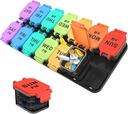 Extra Large Weekly Pill Organizer - 7 Day AM/PM Pill Box, Twice a Day XL Pill Container for Vitamins and Supplements, Airtight & Detachable Design, Ideal for Daily Medication Management 2