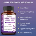 Melatonin 10 mg + L Theanine 5 mg & Magnesium 5 mg, Restful Sleep Support for Adults, Non-Habit Forming Sleep Aid Supplement for Calm and Relaxation, Vegan, Non-GMO, 60 Capsules 3