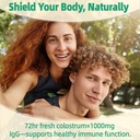 Colostrum Gummies 2000mg, Organic Bovine Colostrum Supplement for Muscle Growth, Energy Boost, Gut Health, Hair, Gluten Free, Calostro Bovino para Adultos Organico, 60 Count 5