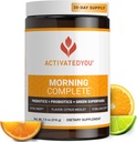 ACTIVATEDYOU Morning Complete Daily Wellness Greens Superfood Drink Mix for Gut Health w/Prebiotics, Probiotics, Antioxidants, Green Superfoods, 10 Billion CFUs (3 Pack, Citrus Medley) 2