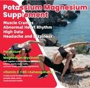 Potassium Magnesium Gummies,Potassium Supplement w/Ashwagandha,High Absorption Magnesium Glycinate,B6,D3,Potassium Citrate,Electroyte for Adults Kids,Sugar-Free, 60 Strawberry Chews 4