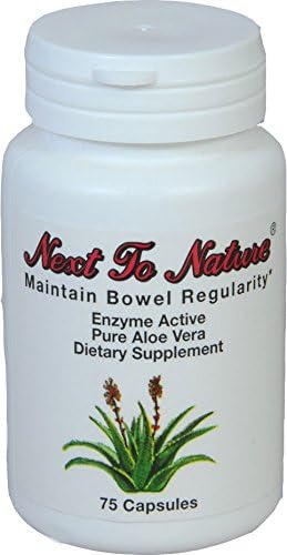 Next to Nature Capsules: Herbal Aid to Regularity, Pure Aloe Vera Dietary Supplement, 75 Capsules 2