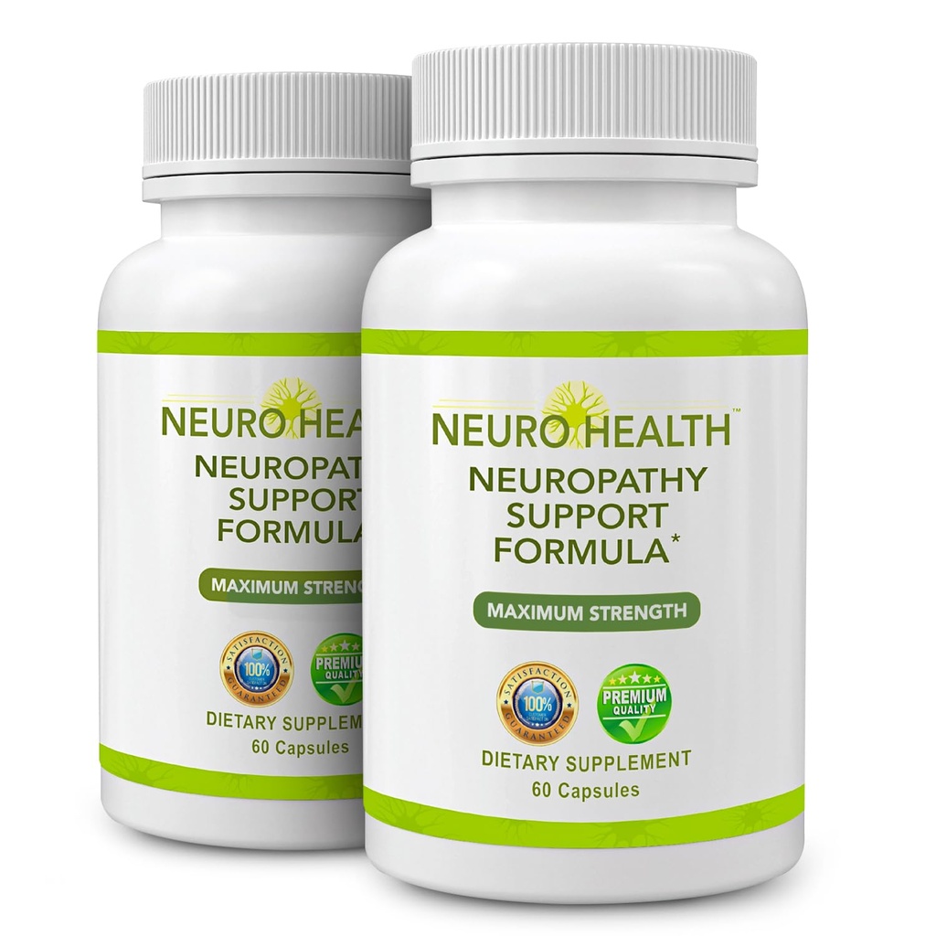 Neuro Health Nerve Support Formula for Neuropathy - Your Nerve Savior Supplement with B Vitamins and Alpha Lipoic Acid - Rapid Absorption for Nerve Discomfort Relief - 120 Capsules