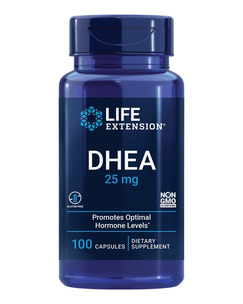 Life Extension DHEA 60 & 100 Capsules - for Hormone Balance, Immune Support, Sexual Health, Bone & Cardiovascular Health