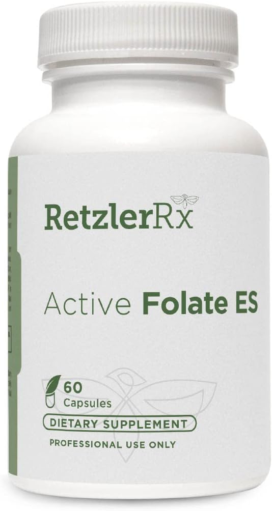 HormoneSynergy Active Folate ES - 5-MTHF - 10,000 mcg (10 mg) per Serving - 5-MTHF (as 5-methyltetrahydrofolate) - Bioactive Folate as Quatrefolic® - 60 Veg Caps