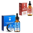 Sandalwood Beard Growth Kit with 2X Biotin for Men and Vanilla Beard Growth Oil，Natural Ingredients & Thickens Facial Hair Growth