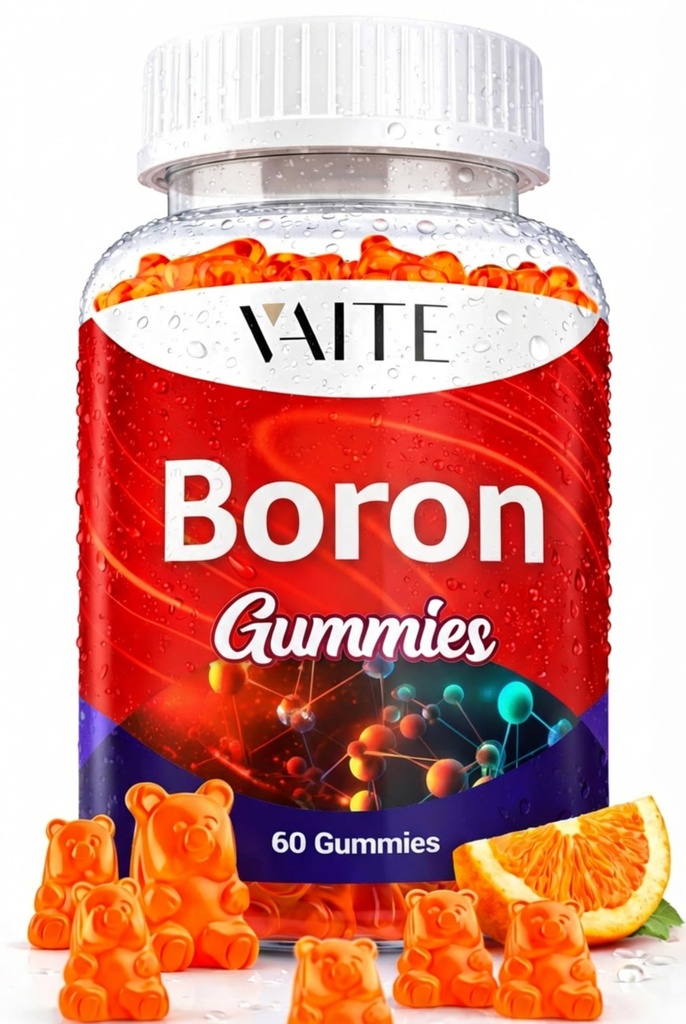 Boron Supplement for Men & Women – 10mg Gummies – Vegan, Non-GMO, Gluten-Free – Supports Bone Strength, Joint Flexibility & Immune System – Essential Mineral for Bone Density – 60 Chewables