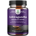 Best Ashwagandha Root Powder Capsules 1300 mg – Premium Relaxation Sleep Natural Supplement – Calming Energy Rejuvenate 100% Pure Potent Ingredients for Women and Men - 60 Count
