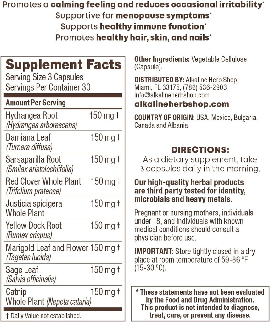 Alkaline Herb Shop Her Supplement 90 Capsules (Her Wellness)