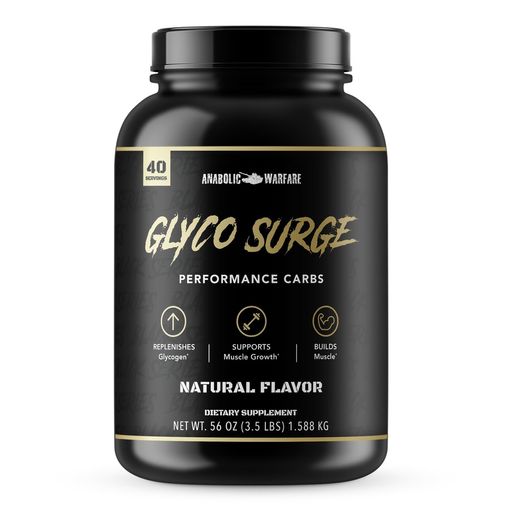 Anabolic Warfare Glyco Surge Intra & Post Workout Carb Powder - Fast-Digesting Performance Carbohydrates for Glycogen Replenishment - 37g Per Serving for Muscle Recovery* (Natural - 40 Servings)