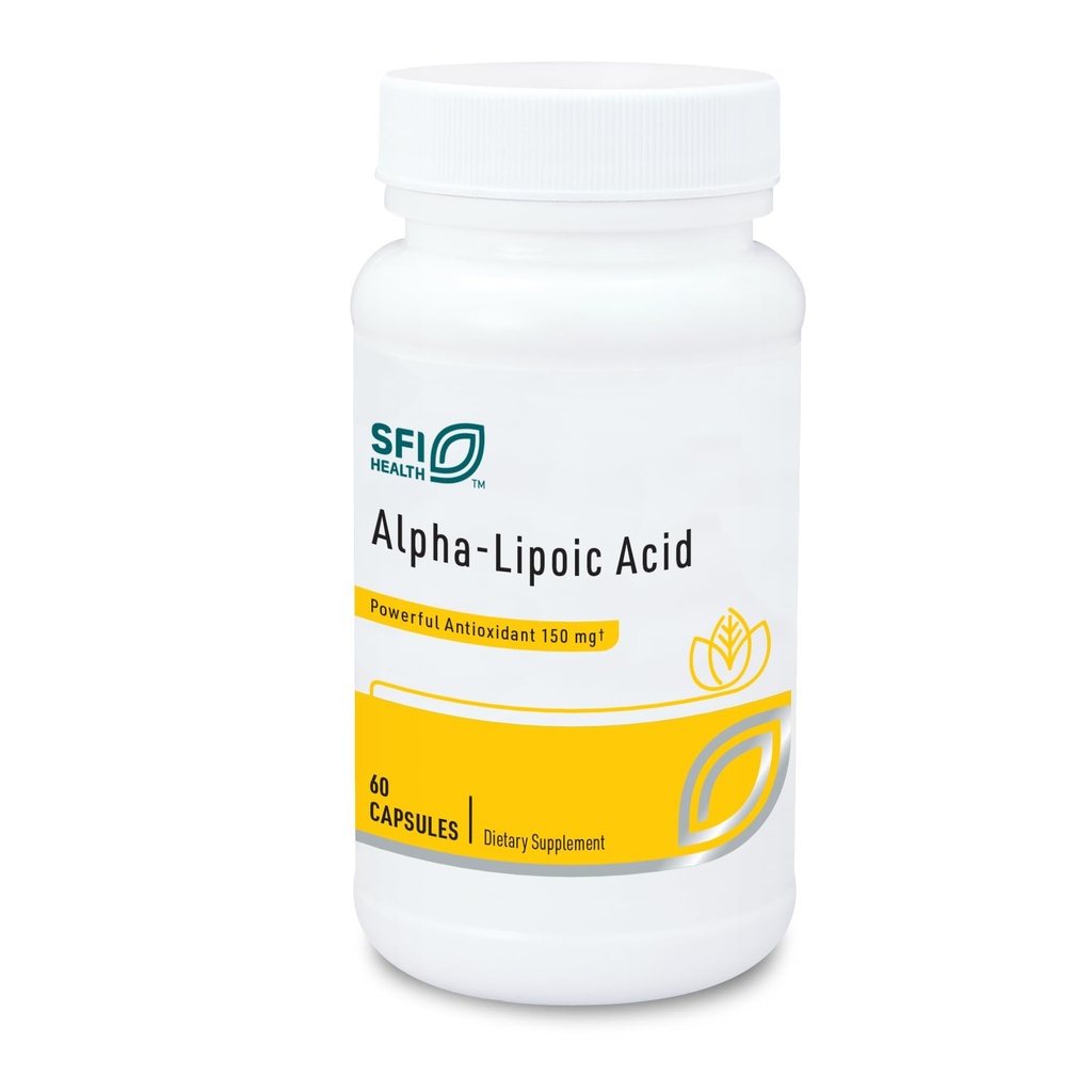 Klaire Labs SFI Health Alpha-Lipoic Acid 150mg - ALA Supplement to Promote Liver Detox, Antioxidant Support - Hypoallergenic & Corn-Free (60 Capsules)