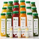 3 Day Juice Cleanse by Raw Fountain, All Natural Raw Detox Cleanse, Cold Pressed Juice Fast, Great Way to Jumpstart a Healthier Diet, Kosher, Vegan, NO Sugar Added, 18 Bottles 12oz, 3 Ginger Shots 2oz