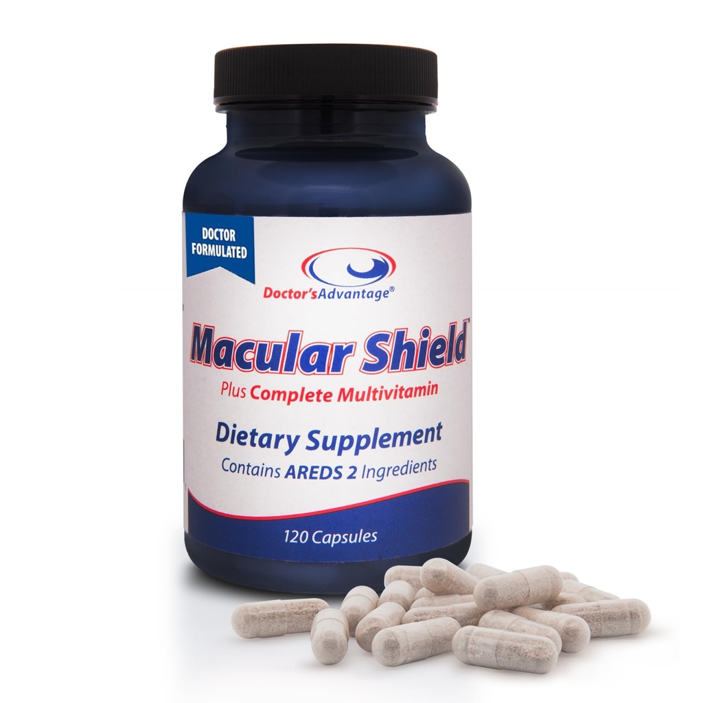 Doctor’s Advantage Macular Shield Eye Vitamins Plus Multivitamin – 120 Capsules, 30-Day Supply – Lutein and Zeaxanthin Supplements with AREDS 2® Vision Ingredients & Complete Multivitamin Complex​