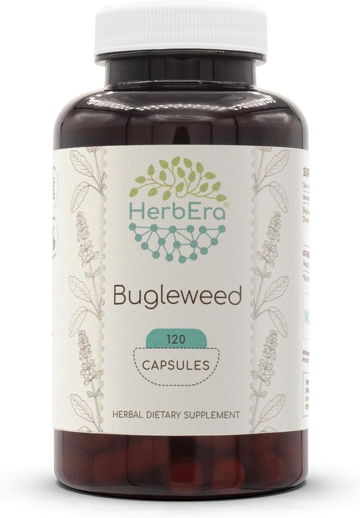 HerbEra Bugleweed 120 Capsules, 400 mg, Made with Bugleweed (Lycopus Virginicus) Dried Herb (120 Capsules)