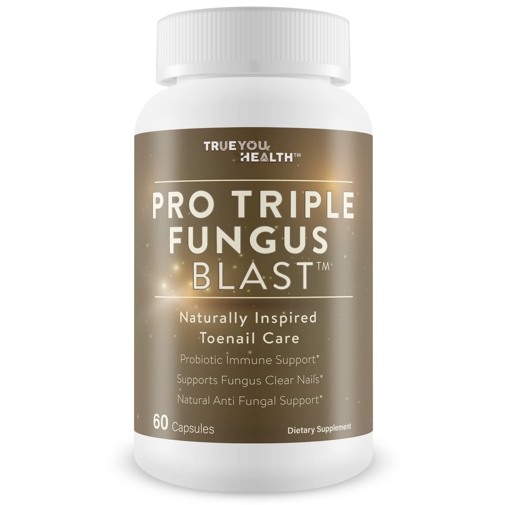 Pro Triple Fungus Blast - Probiotic Fungus Fighter - Health Support To Aid Natural Inhibition Of Toe Nail & Foot Fungus - Help Clear Nails & Feet & Keep Them Clear With Regular Health Support