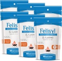 L-Lysine Soft Chews for Cats (60 Soft Chews) – Supports Immune, Respiratory, and Eye Health. Eases Sneezing, Runny Nose, and Watery Eyes. Salmon Flavor - (6 Pack)