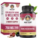 Ancient Bliss Resveratrol Powerful Antioxidant Supplement with Green Tea, Grape Seed Extract for Healthy Aging for Men & Women