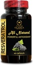 RESVERATROL Extract - Year-Round Immune Support, Promotes Healthy Aging, Non-GMO antioxidant Pills, Plant-Based Energy boosters, Senior Immune Support Supplements - 1 Bottle 60 Capsules